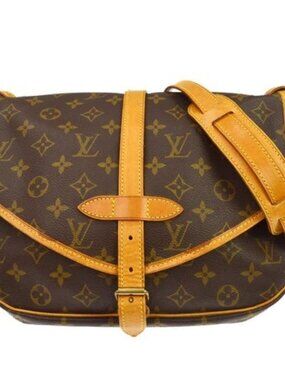 Best09 LOUIS VUITTON SAUMUR 30 MESSENGER SHOULDER BAG M42256 AR0956 BQ02326